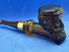 Avon Collectors pipe ~ Union Soldier~ Brown Glass~ 1973 ~ Windjammer Aftershave picture