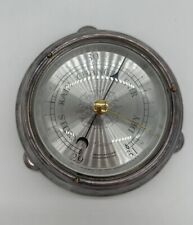 Taylor Instrument Vintage Barometer Taunton Silversmiths Silver 7” Lenox READ picture