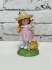 Vintage 80s Avon Limited Edition 1985 Easter Charm Figurine Basket Of Chicks picture