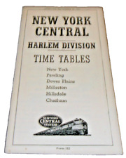 SEPTEMBER 1954 NEW YORK CENTRAL FORM 112 HARLEM DIVISION PUBLIC TIMETABLE picture