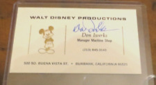Don Iwerks Disney Legend Imagineer signed autographed business card picture