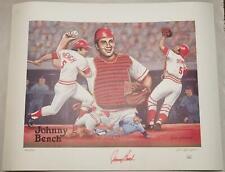 Johnny Bench Don Sprague Autographed Signed Numbered 16x20 Print JSA LOA picture