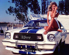 Farrah Fawcett Mustang Cobra 8X10 Photo Reprint picture