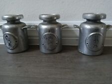 Vintage 3 PCs Set Walt Disney Minnie Daisy And Donald Silver Jug Collectible WDW picture