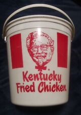 1971 Vtg Kentucky Fried Chicken Plastic Bucket KFC w/Handle Family Sz C. Sanders picture
