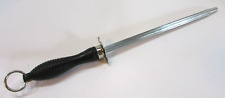 Vintage 1980's Black Handle Knife Steel Bar Rod 13
