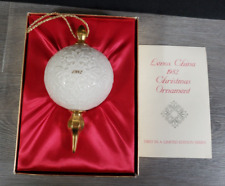 VINTAGE Lenox 1982 ANNUAL ORNAMENT BALL W/ SPIRE 1st IN LIMITED ED GOLD TRIM picture