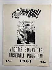 1961 Vienna, West Virginia Souvenir Baseball Program - Pony Colt Little League picture