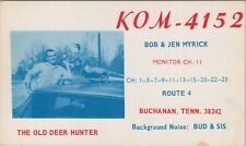 CB radio QSL postcard hunter photo Bob Jen Bud Myrick 1960s Buchanan Tennessee picture