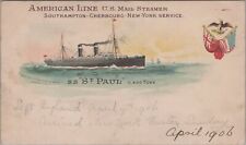Postcard Ship American Line US Mail Steamer S.S. St Paul  picture