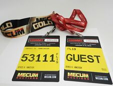 Dana Mecum Auctions Gold Member & Guess Expired 2019 Kissimmee FL Lanyards Pass picture