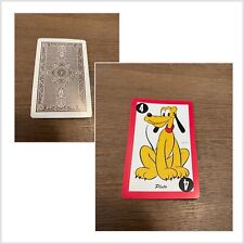 RARE VINTAGE 1949 WHITMAN DISNEY DONALD DUCK PLAYING CARD GAME PLUTO CARD picture