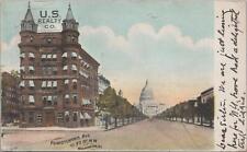 Postcard US Realty Co Pennsylvania Ave Washington DC 1907 picture