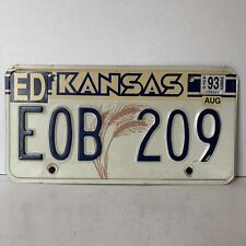 1993 Kansas License Plate EOB 209 Edwards County ED Collector Man Cave Garage picture