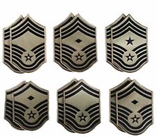 6 Pair of US Air Force Senior Master Sergeant Rank Chevron ABU Patches - Female picture