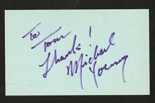 Michael Young signed autograph auto 3x5 index card Actor & Television host C799 picture