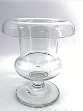 Val St. Lambert Classical Pedestal Vase with Rolled Rim 8 5/8