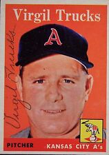 Virgil Trucks (d.13) A's Autographed 1958 Topps #277 Signed Card JSA Authentic picture