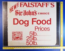 FALSTAFF BEER Brewing / Sir John's Choice Dog Food Vtg Orig 24x22