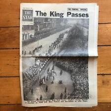 Vintage The Star Newspaper Feb 15 1952 King George VI picture