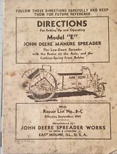 1941 John Deere Model E Manure Spreader  Manual picture