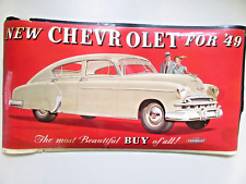 Vintage Rare 1949 Chevrolet Fleetline Car Advertisement Subway Bus Poster picture