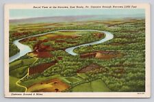 Postcard Aerial View of The Narrows East Brady Pennsylvania c1920 picture