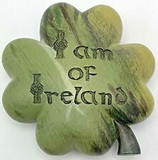 Enesco I Am of Ireland Figural Paperweight Shamrock Irish Is D' Eireann Me  picture