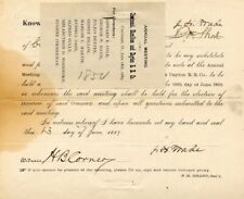 Cincinnati, Hamilton and Dayton Railroad Co. signed by J. H. Wade - Stock Certif picture
