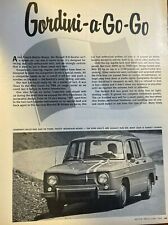 Road Test 1965 Renault Gordini R-8 1100 Special illustrated picture