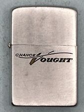 Vintage 1958 Chance Vought Crusader Chrome Double Sided Zippo Lighter picture