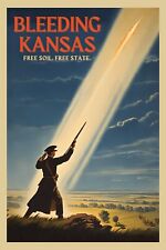 Bleeding Kansas Vintage Civil War Postcard -- NEW   4x6   unposted picture