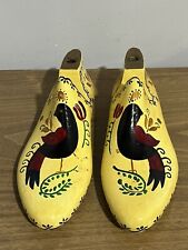 pair Of Antique/ Vtg Wooden Hand Painted Shoe  Forms picture