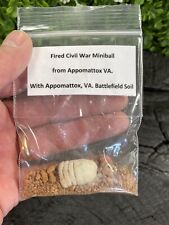 Rare Vintage Antique Civil War Relic Fired Confederate Miniball Appomattox Soil picture