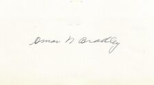 General of the Army Omar Bradley Vintage Signed Card 3x5 With Letterhead TLS COA picture