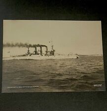 Antique Ship Cabinet Card Photo 1907 USS Vermont BB-20 US Navy Battleship picture