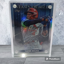 Yadier Molina Cardinals 2022  Desktop Display Frame Clear Magnetic Size 2.64x3.6 picture