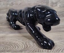 Crouching Black Panther Ceramic Figurine 25
