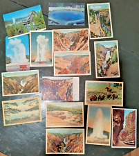 Lot 16 Yellowstone Vintage ~ Geyser , Falls , Grand Canyon, hot springs 90% UNP picture