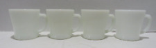 VTG WHITE ANCHOR HOCKING/FIRE KING COFFEE CUPS SET OF 4 picture
