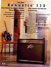 FRAMED 11X8 ADVERT/PICTURE - PEAVEY ECOUSTIC 112 AMPLIFIER picture