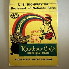 Vintage 1960s Rainbow Cafe Richfield Utah Matchbook Cover picture
