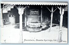 Shasta Springs California CA Postcard Fountain Shasta Water Health 1940 Vintage picture