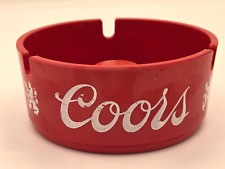 Vintage Coors Advertising Ashtray Ornamin Red plastic 3 3/4