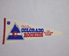 VTG Original 1978 COLORADO ROCKIES First Playoff Game NHL Hockey 30 X 12 Pennant picture