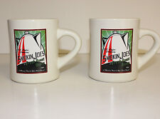 Vintage Smokin Joes Coffee Mugs Cup Art Deco Design Set of 2 Rare picture