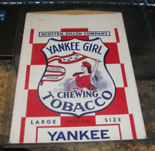 VINTAGE, YANKEE GIRL CHEWING TOBACCO (SUPERB GRAPHICS) picture