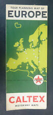 1963 Europe road  map Caltex gas oil English picture