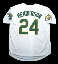 Rickey Henderson Jersey Oakland A's 1991 Throwback 939 Record Breaker Patch NEW  picture