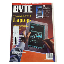 Vintage February 1991 BYTE Magazine - Tomorrow's Laptops - 15 Notebook Computers picture